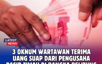 Terekam CCTV, 3 Oknum Wartawan Terima Uang Suap dari Pengusaha Pasir Timah
