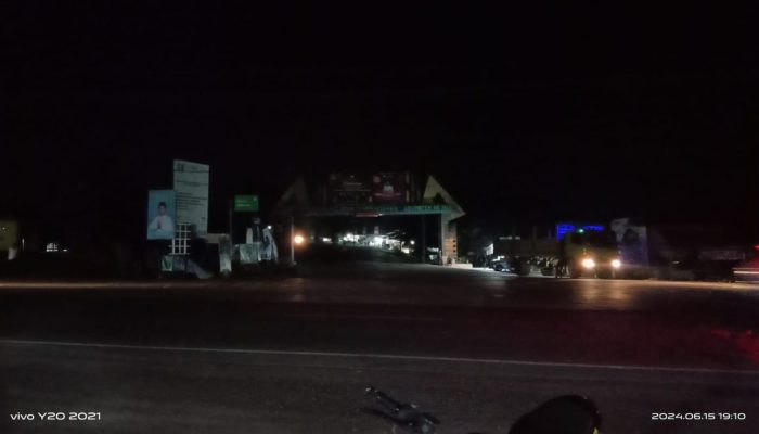 Lampu Penerangan di Pertigaan Simpang Pematang Dikeluhkan Warga, Ikon Kabupaten Mesuji Jadi Gelap Gulita