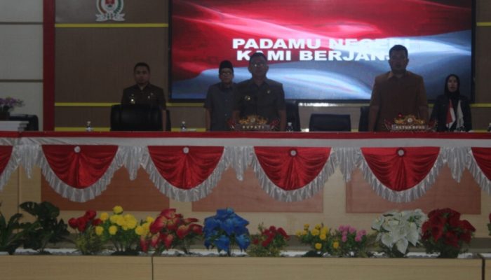 DPRD Kabupaten Mesuji Gelar Rapat Paripurna Penyampaian Ranperda Tentang Pelaksanaan APBD  Tahun 2023