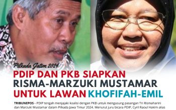 PDIP dan PKB Siapkan Risma-Marzuki Mustamar untuk Lawan Khofifah-Emil di Pilkada Jatim 2024