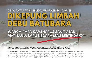 Derita Warga Desa Patra Tani Muara Enim Dikepung Limbah Debu Batu Bara PT Dizamatra Powerindo