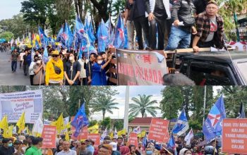 Ribuan Massa 11 Parpol Tuntut Pemecatan Komisioner KPU Lahat, Ini Masalahnya!