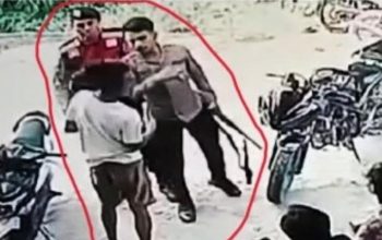 Viral …Oknum Anggota Polisi di Mesuji Bersenjata Laras Panjang Tampar Warga, Terekam CCTV