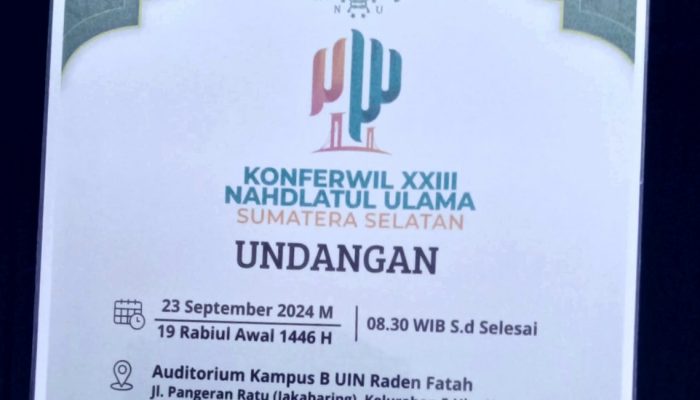 Besok, NU Sumsel Gelar Konferwil Memilih Ketua Baru: Siapa Saja Calon yang Maju?