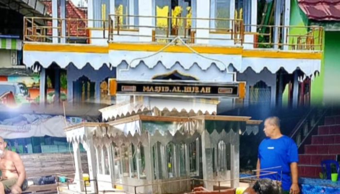 Takbiran Keliling Warga Meranjat Satu Meriah Penuh Semarak dengan Miniatur Masjid