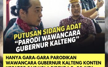 Hanya Gara-Gara Parodikan Wawancara Gubernur Kalteng, Konten Kreator Saif Hola Didenda Rp20 Juta
