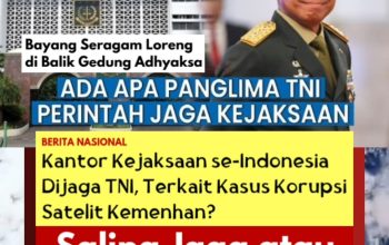 Kantor Kejaksaan se-Indonesia Dijaga TNI, Terkait Kasus Korupsi Satelit Kemenhan? Saling Jaga atau Saling Jaga-Jaga?