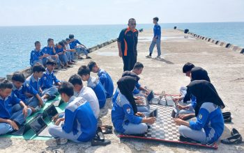 Terkendala Sinyal, SMK Negeri 1 Pulau Tabuan Terpaksa Gelar ANBK di Dermaga