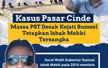 Kasus Pasar Cinde, Massa PST Desak Kejati Sumsel Tetapkan Ishak Mekki Tersangka