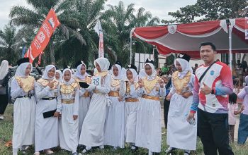 SMPN 1 Indralaya Selatan Pamer Kekompakan di Lomba Gerak Jalan Tanjung Senai