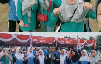 Ramaikan HUT RI ke-80, SMPN 6 Indralaya Utara Ikuti Senam Jantung Sehat di Tanjung Senai