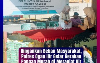 Ringankan Beban Masyarakat, Polres Ogan Ilir Gelar Gerakan Pangan Murah di Meranjat Ilir