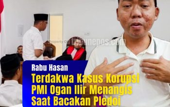Terdakwa Kasus Korupsi PMI Ogan Ilir Menangis Saat Bacakan Pledoi