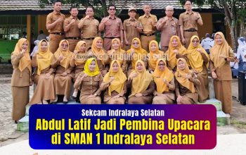 Sekcam Abdul Latif Jadi Pembina Upacara di SMAN 1 Indralaya Selatan