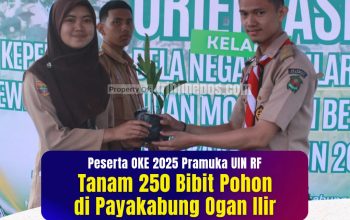 Peserta OKE 2025 Pramuka UIN Raden Fatah Tanam 250 Bibit Pohon di Payakabung Ogan Ilir