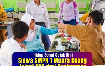 Hidup Sehat Sejak Dini, Siswa SMPN 1 Muara Kuang Jalani Cek Kesehatan Gratis dari Puskesmas