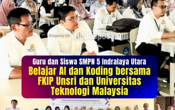 Guru Siswa SMPN 5 Indralaya Utara Belajar AI dan Koding bersama FKIP Unsri dan Universitas Teknologi Malaysia
