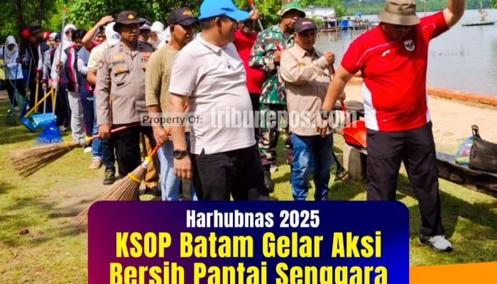 Harhubnas 2025, KSOP Batam Gelar Aksi Bersih Pantai Senggara