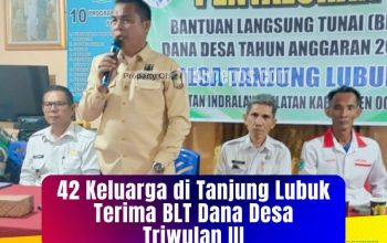 42 Keluarga di Tanjung Lubuk Terima BLT Dana Desa Triwulan III, Begini Harapan Kades Apdal Hadi