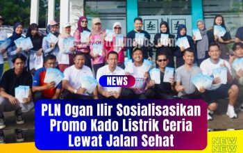 PLN Ogan Ilir Sosialisasikan Promo Kado Listrik Ceria Lewat Jalan Sehat