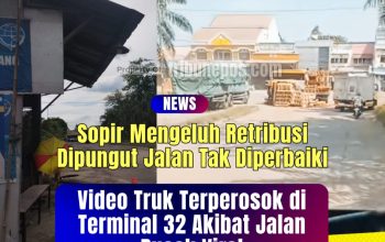Video Truk Terperosok di Terminal 32 Akibat Jalan Rusak Viral, Sopir Mengeluh Retribusi Dipungut Jalan Tak Diperbaiki