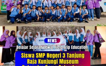 Siswa SMP Negeri 3 Tanjung Raja Kunjungi Museum Balaputra Dewa, Belajar Sejarah Lewat Field Trip Education