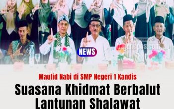 Maulid Nabi di SMPN 1 Kandis, Suasana Khidmat Berbalut Lantunan Shalawat