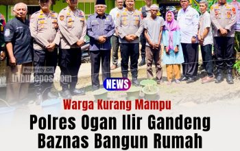 Gandeng Baznas, Polres Ogan Ilir Bangun Rumah Layak Huni Warga Miskin di Meranjat Ilir