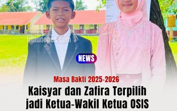 Kaisyar dan Zafira Terpilih jadi Ketua-Wakil Ketua OSIS SMPN 1 Sungai Pinang