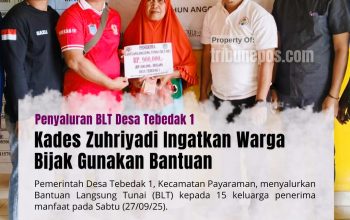 Penyaluran BLT Desa Tebedak 1, Kades Zuhriyadi Ingatkan Warga Bijak Gunakan Bantuan