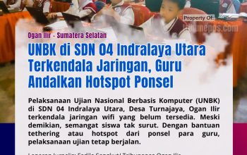 UNBK di SDN 04 Indralaya Utara Terkendala Jaringan, Guru Andalkan Hotspot Ponsel