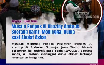Musala Ponpes Al Khoziny Ambruk, Satu Orang Santri Meninggal Tertimpa Runtuhan Bangunan saat Sholat Ashar