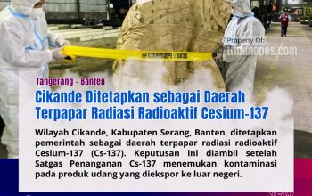Cikande Ditetapkan sebagai Daerah Terpapar Radiasi Radioaktif Cesium-137
