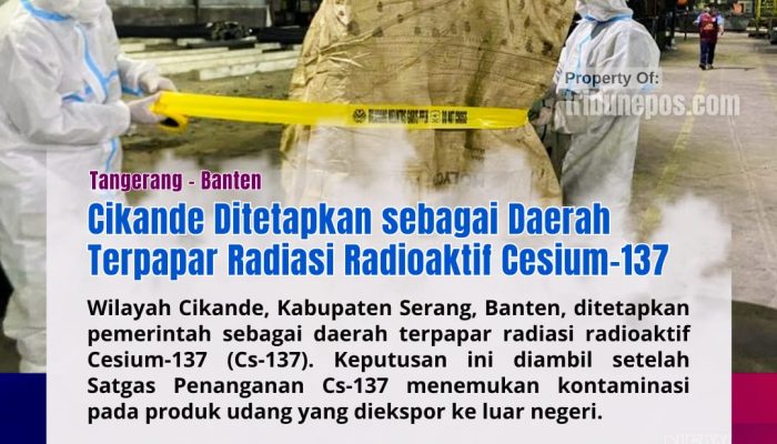 Cikande Ditetapkan sebagai Daerah Terpapar Radiasi Radioaktif Cesium-137