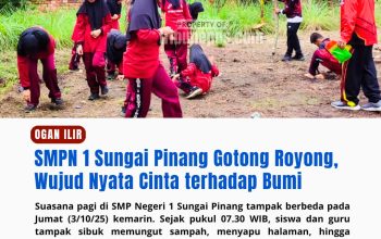 SMPN 1 Sungai Pinang Gotong Royong, Wujud Nyata Cinta terhadap Bumi