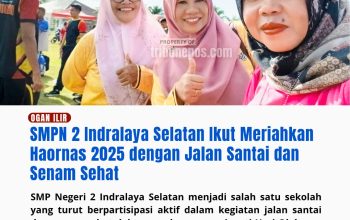 SMPN 2 Indralaya Selatan Ikut Meriahkan Haornas 2025 dengan Jalan Santai dan Senam Sehat