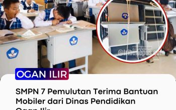 SMPN 7 Pemulutan Terima Bantuan Mobiler dari Dinas Pendidikan Ogan Ilir
