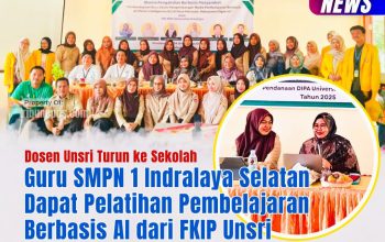 Keren! Guru SMPN 1 Indralaya Selatan Dapat Pelatihan Pengembangan Media Pembelajaran Berbasis AI dari FKIP Unsri