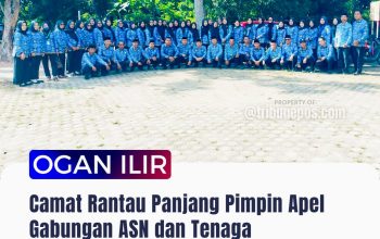 Camat Rantau Panjang Pimpin Apel Gabungan ASN dan Tenaga Pendidik