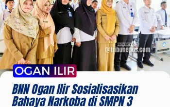 BNN Ogan Ilir Sosialisasikan Bahaya Narkoba di SMPN 3 Indralaya Selatan