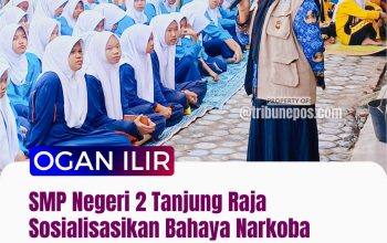 SMPN 2 Tanjung Raja Sosialisasikan Bahaya Narkoba Dirangkai dengan Yasinan Bersama