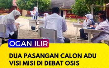 Dua Pasangan Calon Adu Visi Misi di Debat Ketua OSIS SMPN 3 Indralaya Selatan, Ridwan-Desti dan Dimas-Angga