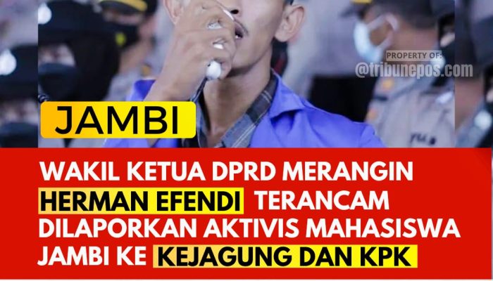 Wakil Ketua DPRD Merangin Herman Efendi Terancam Dilaporkan Mahasiswa ke Kejagung dan KPK, Terkait Dugaan Korupsi Dana Sekretariat Dewan Rp1,8 M
