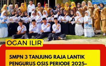 SMPN 3 Tanjung Raja Lantik Pengurus OSIS Periode 2025–2026, Lenifaryati Titip Pesan Ini!