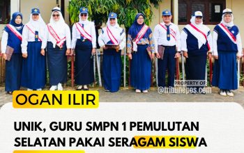 Unik, Guru SMPN 1 Pemulutan Selatan Pakai Seragam Siswa di Sekolah, Kenapa Ya?