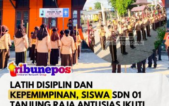 Latih Disiplin dan Kepemimpinan, Siswa SDN 01 Tanjung Raja Antusias Ikuti Ekstrakurikuler Pramuka