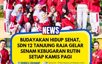 Budayakan Hidup Sehat, SDN 12 Tanjung Raja Laksanakan Senam Kebugaran Rutin Setiap Kamis Pagi