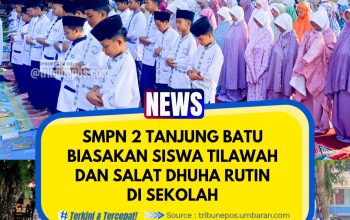 Siswa SMPN 2 Tanjung Batu Biasakan Tilawah dan Salat Dhuha Rutin di Sekolah