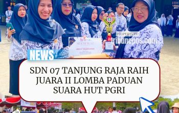 SDN 07 Tanjung Raja Raih Juara II Lomba Paduan Suara HUT PGRI Tingkat Kecamatan