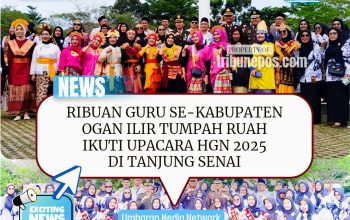 Ribuan Guru se-Ogan Ilir Tumpah Ruah Ikuti Upacara HGN 2025 di Tanjung Senai
